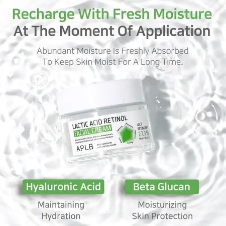 APLB Lactic Acid Retinol Facial Cream, восстанавливающий крем для лица с молочной кислотой и ретинолом, 55 мл: цены и характеристики