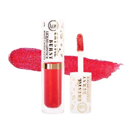J.Cat Beauty Crystal Burst Liquid Lipstick, блиск для губ із блискітками 102 Secret Ruby, 0,8 г: ціни та характеристики