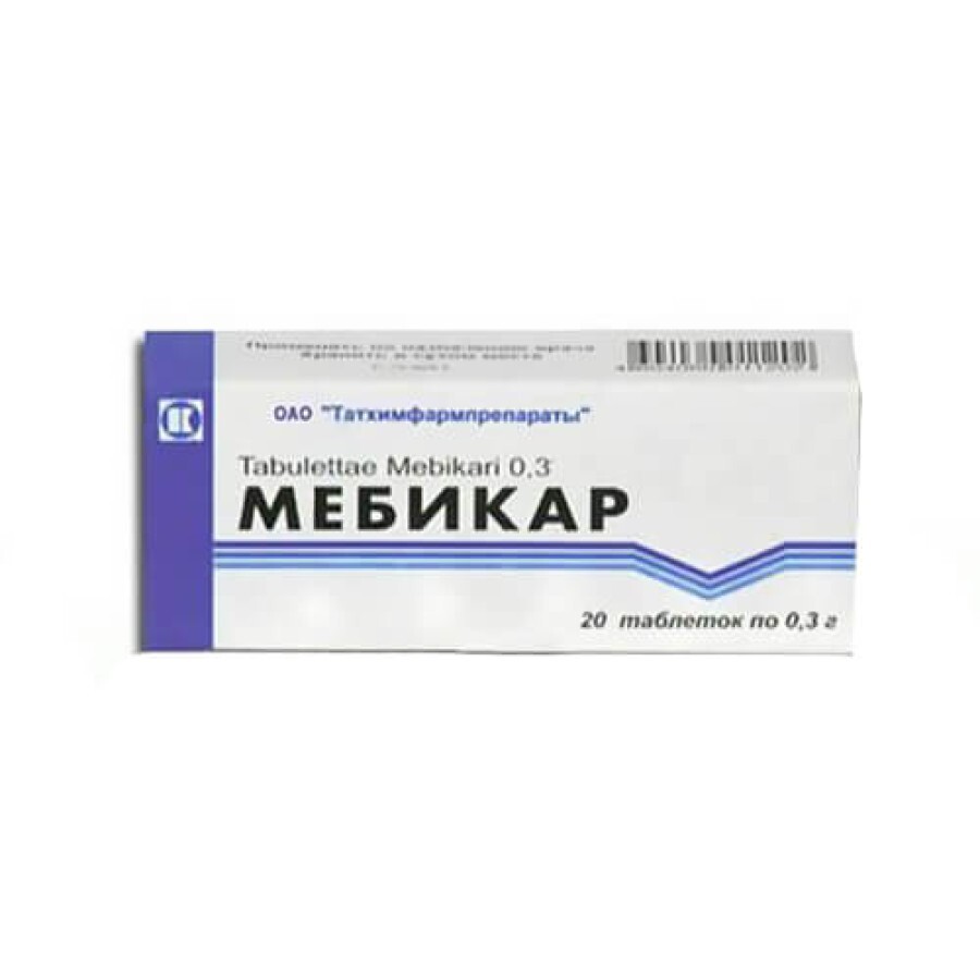 Мебикар-татхимфарм таблетки 0,3 г №20