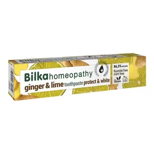 Bilka Homeopathy, зубная паста «Имбирь и лайм», без фтора, 75 мл