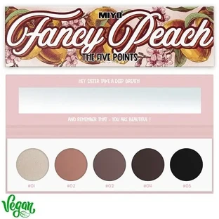 MIYO Five Points Palette, палітра тіней для повік, 10 Fancy Peach, 6,5 г