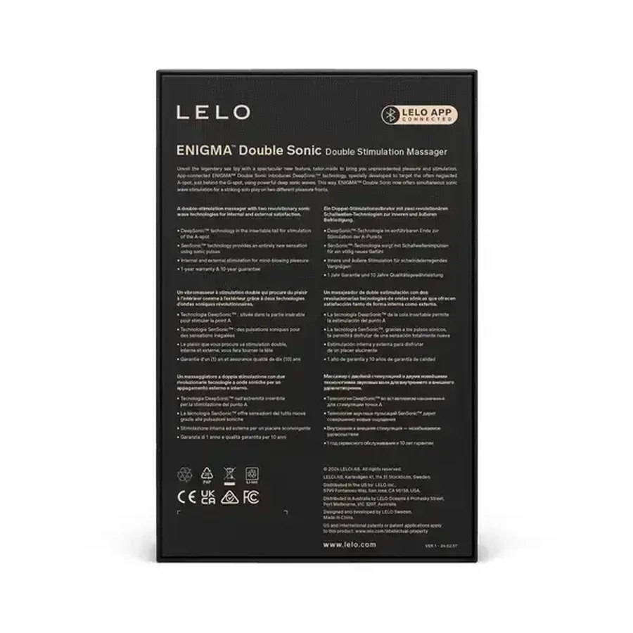 Lelo Enigma Double Sonic Cyber Purple, двойной звуковой вибратор, 1 шт.: цены и характеристики