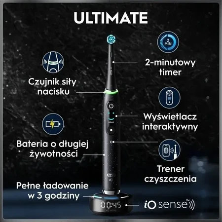 Oral-B iO 10, електрична зубна щітка, Cosmic Black, 1 шт.: ціни та характеристики