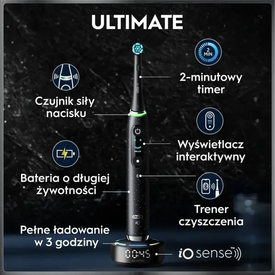 Oral-B iO 10, електрична зубна щітка, Cosmic Black, 1 шт.: ціни та характеристики