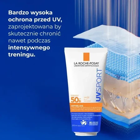 La Roche-Posay Anthelios UVSPORT, захисний лосьйон, дуже високий рівень захисту SPF 50+, 200 мл: ціни та характеристики