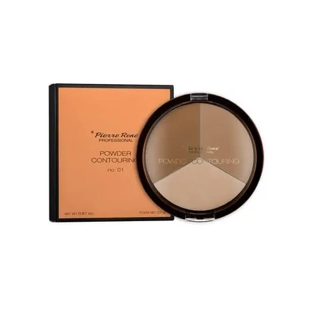 Pierre Rene Powder Contouring, пудрова палітра для контурингу обличчя, № 01, 23 г: ціни та характеристики