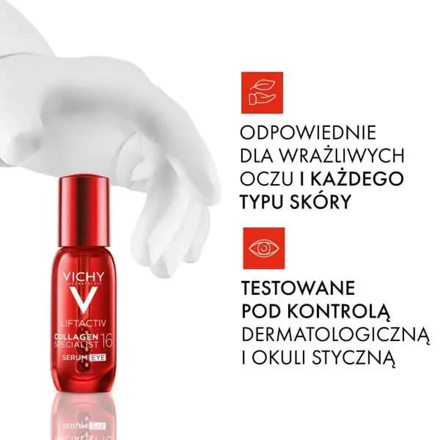 Vichy Liftactiv Collagen Specialist 16, сироватка для зони навколо очей, 15 мл: ціни та характеристики