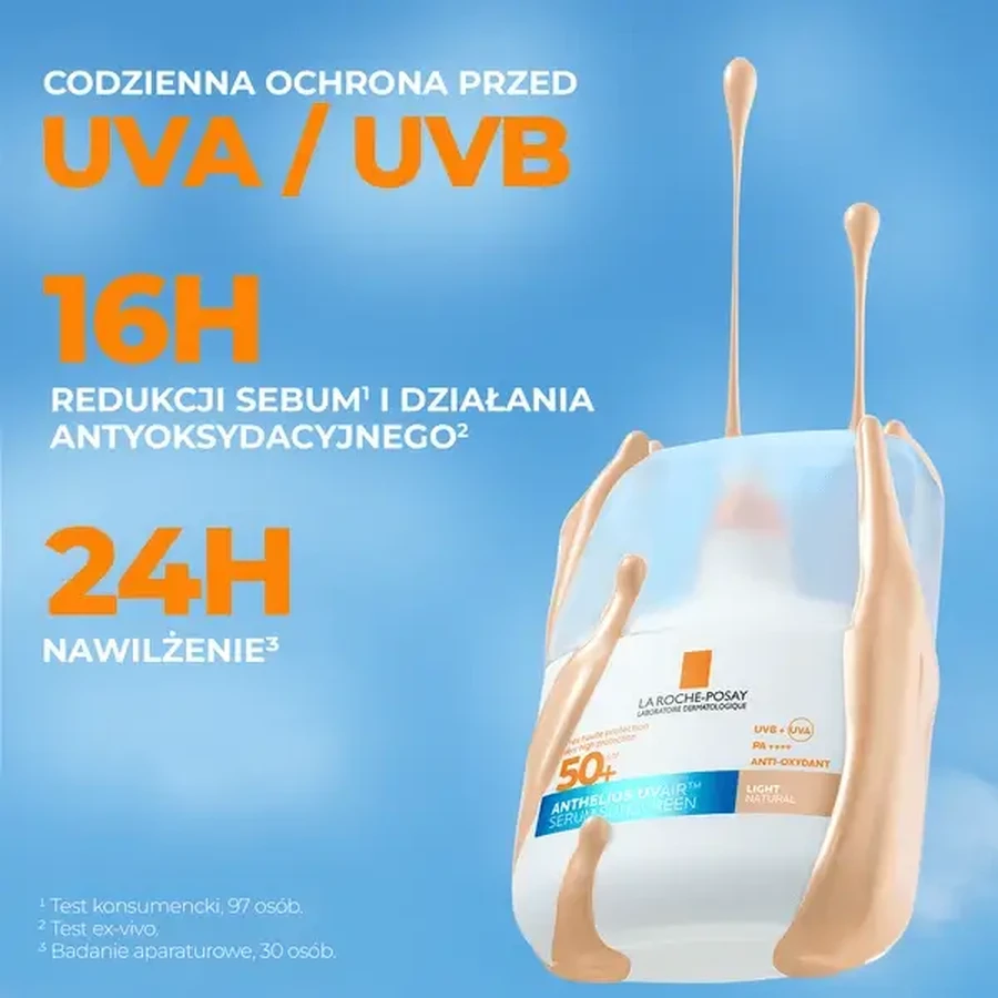 La Roche-Posay Anthelios UV AIR, надзвичайно легка тонуюча захисна сироватка SPF 50+, 50 мл: ціни та характеристики