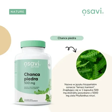 Osavi Chanca piedra 500 мг, тверді капсули, 120 шт.: ціни та характеристики