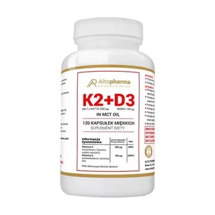 K2 200 мкг + D3 100 мкг 4000 МЕ, мягкие капсулы, 120 шт.