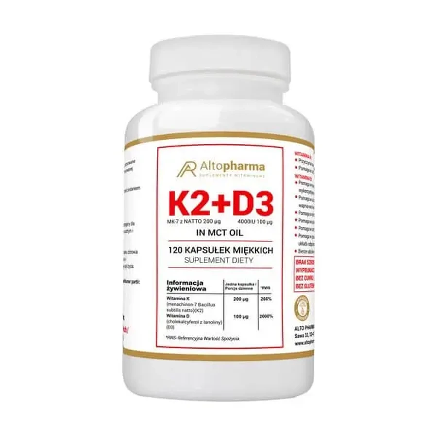 K2 200 мкг + D3 100 мкг 4000 МЕ, мягкие капсулы, 120 шт.: цены и характеристики