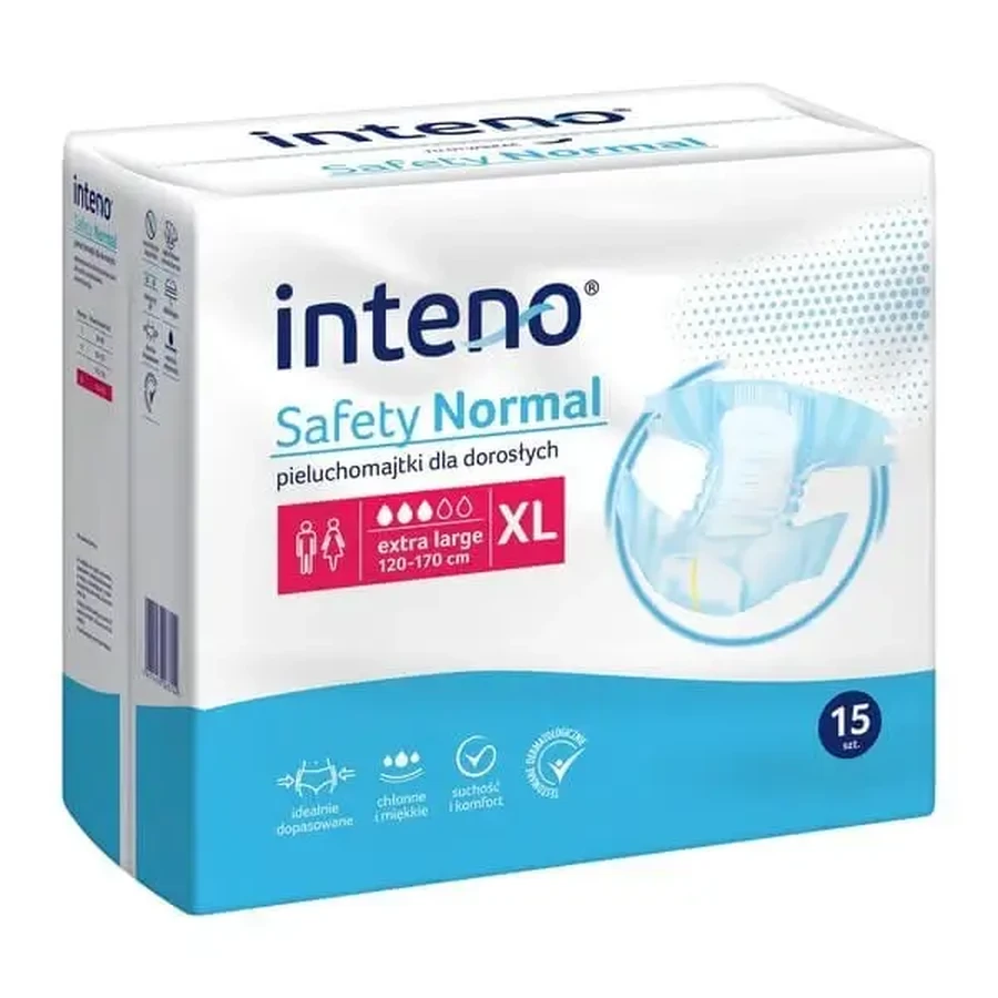 Inteno Safety Normal, подгузники-трусики для взрослых, размер XL, 15 шт.: цены и характеристики