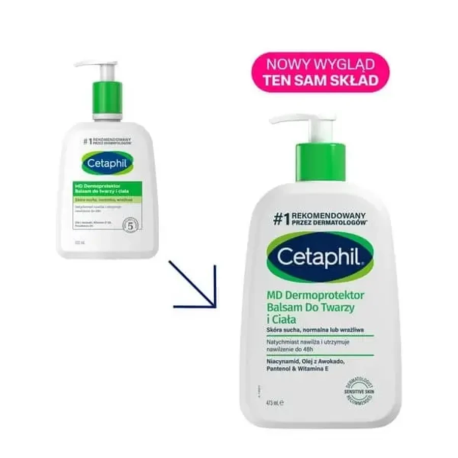 Cetaphil MD Dermoprotektor, увлажняющий бальзам для лица и тела, 473 мл: цены и характеристики