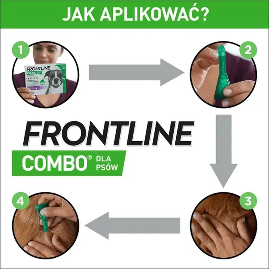 Frontline Combo Spot-on XL для собак вагою понад 40 кг, захист від бліх та кліщів, краплі в піпетках, 4,02 мл × 3 шт.: ціни та характеристики