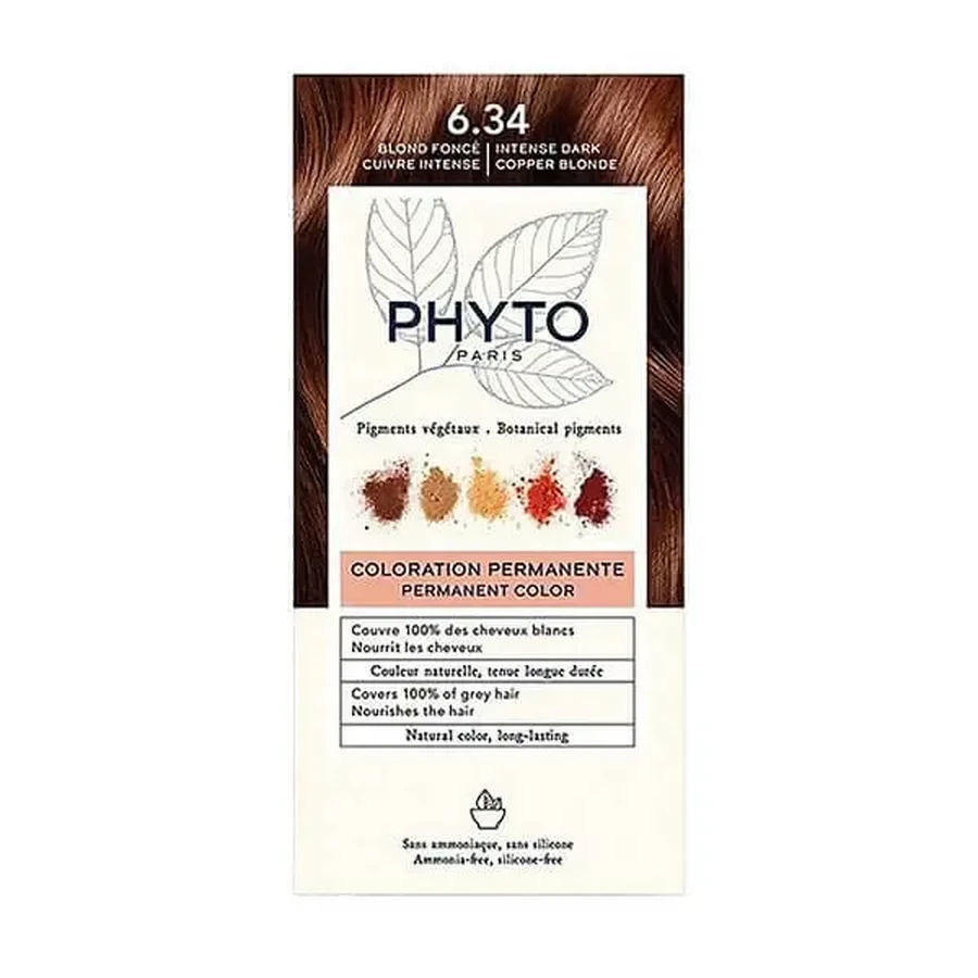 Phyto Color, краска для волос, 6.34 тёмно-медно-блонд, 1 упаковка: цены и характеристики