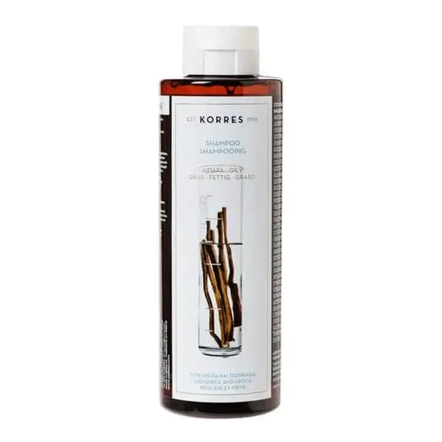Korres Liquorice &amp; Urtica, шампунь с экстрактами лакрицы и крапивы для жирных волос, 250 мл: цены и характеристики