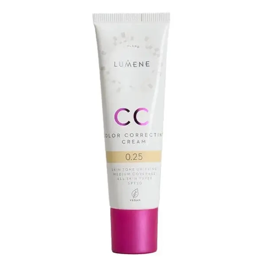 Lumene CC Color Correcting Cream, коригувальний крем CC SPF 20, 0,25 (N), 30 мл: ціни та характеристики