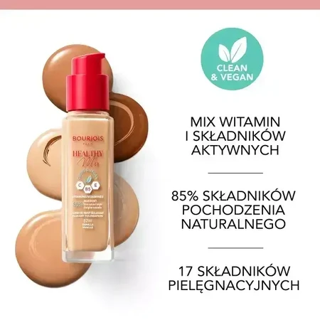 Bourjois Healthy Mix Clean, тональний крем, 54 Beige, 30 мл: ціни та характеристики