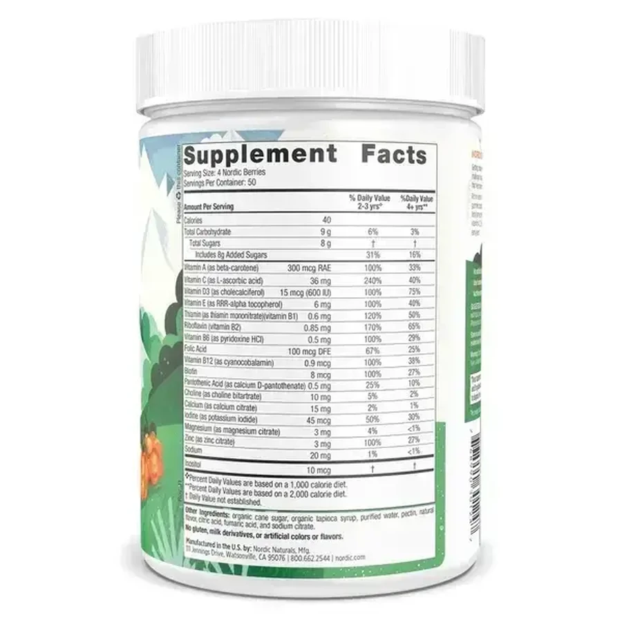 Nordic Berries Multivitamin Original Flavor, желейні цукерки, 200 шт.: ціни та характеристики
