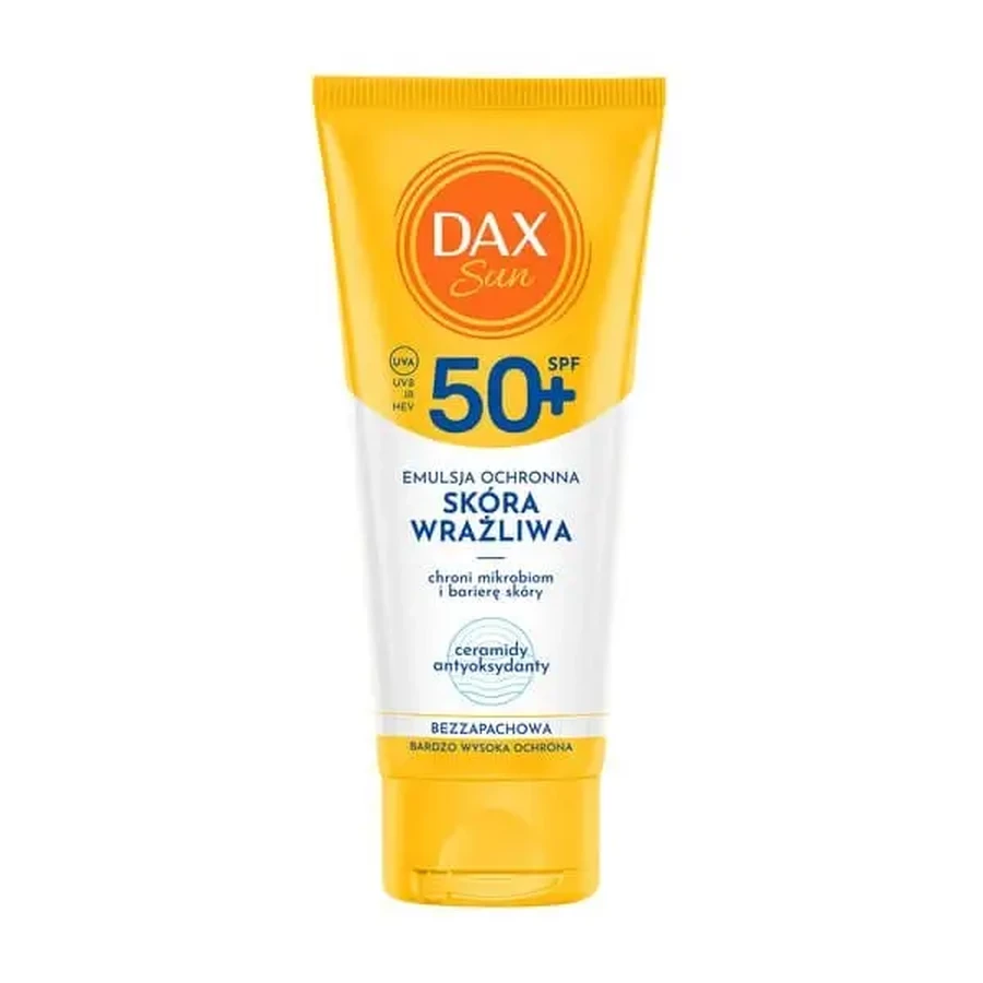 Dax Sun, захисна емульсія для чутливої шкіри, SPF 50+, 100 мл: ціни та характеристики