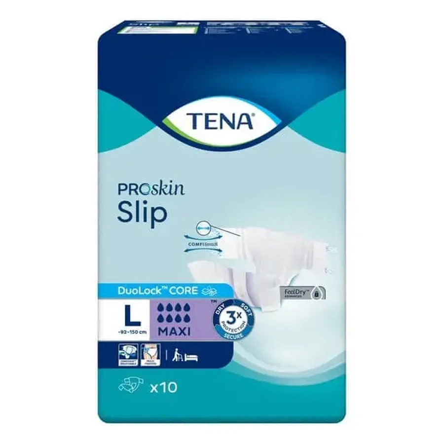 TENA Slip ProSkin Maxi, подгузники-трусики, размер L, 10 шт.: цены и характеристики
