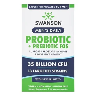 Swason Men’s Daily Probiotic+Prebiotic FOS, капсули, 60 шт.