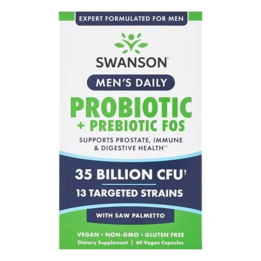 Swason Men’s Daily Probiotic+Prebiotic FOS, капсулы, 60 шт.: цены и характеристики