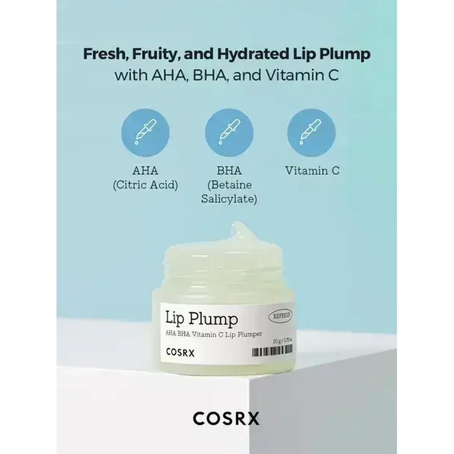 Cosrx Refresh AHA/BHA Vitamin C Lip Plumper, бальзам для губ с эффектом увеличения объёма, 20 г: цены и характеристики