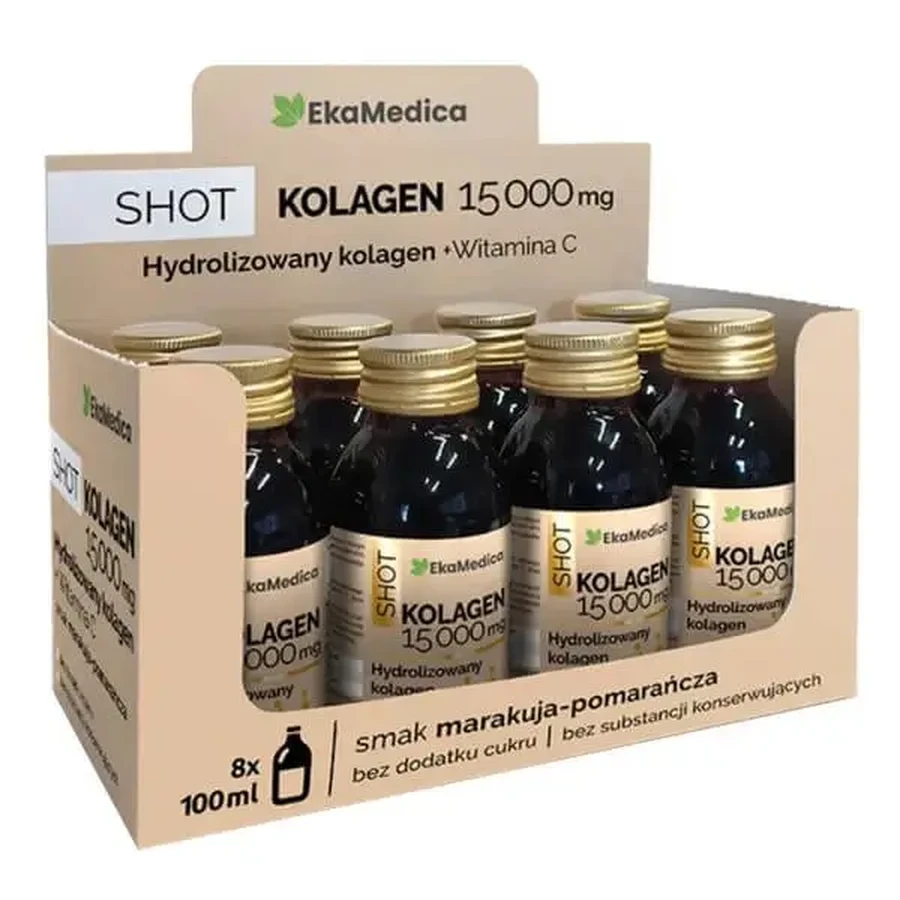 EkaMedica Shot Коллаген 15 000 мг, жидкость, 100 мл × 8 шт.: цены и характеристики