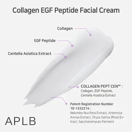 APLB Collagen EGF Peptide Facial Cream, укрепляющий крем для лица с коллагеном и пептидами EGF, 55 мл: цены и характеристики