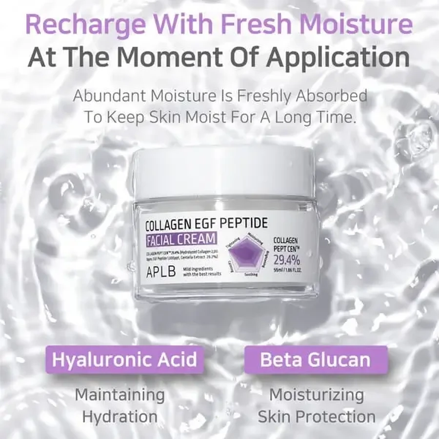 APLB Collagen EGF Peptide Facial Cream, укрепляющий крем для лица с коллагеном и пептидами EGF, 55 мл: цены и характеристики
