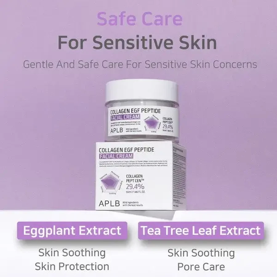 APLB Collagen EGF Peptide Facial Cream, укрепляющий крем для лица с коллагеном и пептидами EGF, 55 мл: цены и характеристики