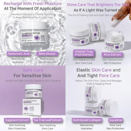 APLB Collagen EGF Peptide Facial Cream, укрепляющий крем для лица с коллагеном и пептидами EGF, 55 мл: цены и характеристики