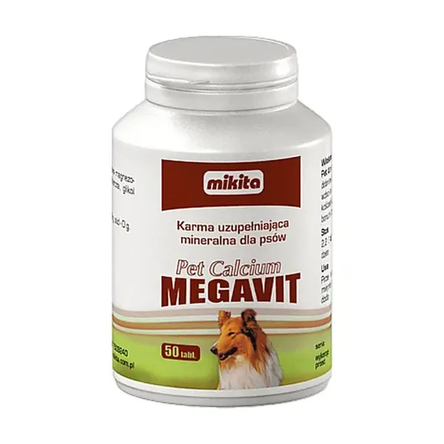 Mikita Pet Calcium megavit, минеральный добавочный корм для собак, таблетки, 50 шт.: цены и характеристики