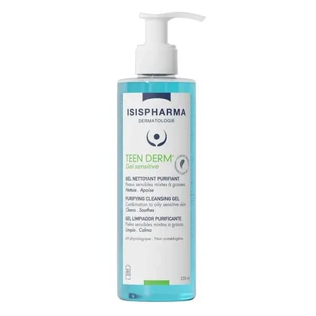ISISPHARMA TEEN DERM GEL SENSITIVE, очищающий гель для умывания лица, 250 мл: цены и характеристики