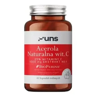 Uns Acerola Natural витамин C + Биоперин, капсулы, 60 шт.