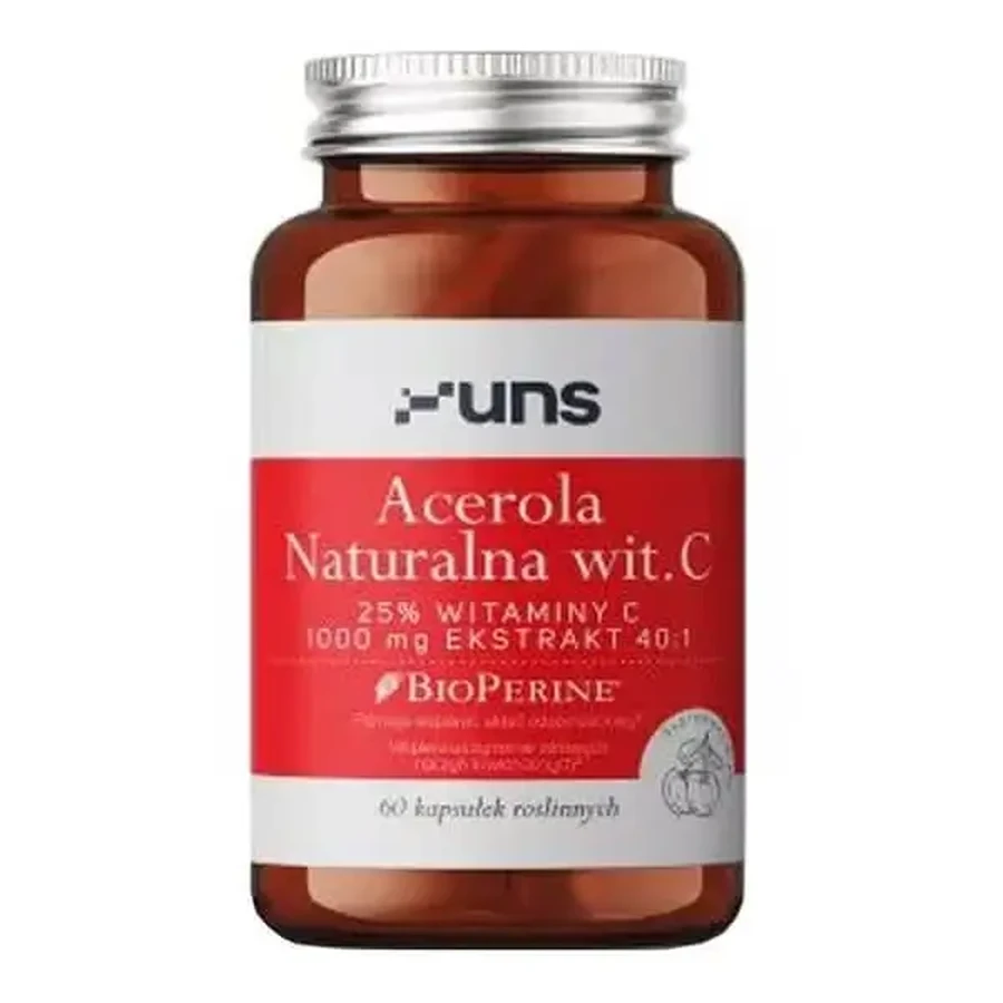 Uns Acerola Natural витамин C + Биоперин, капсулы, 60 шт.: цены и характеристики