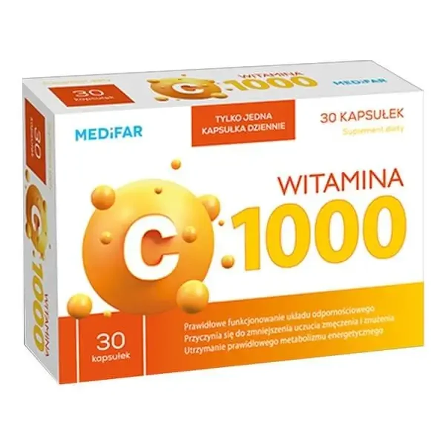 Medifar Витамин С 1000, твердые капсулы, 30 шт.: цены и характеристики
