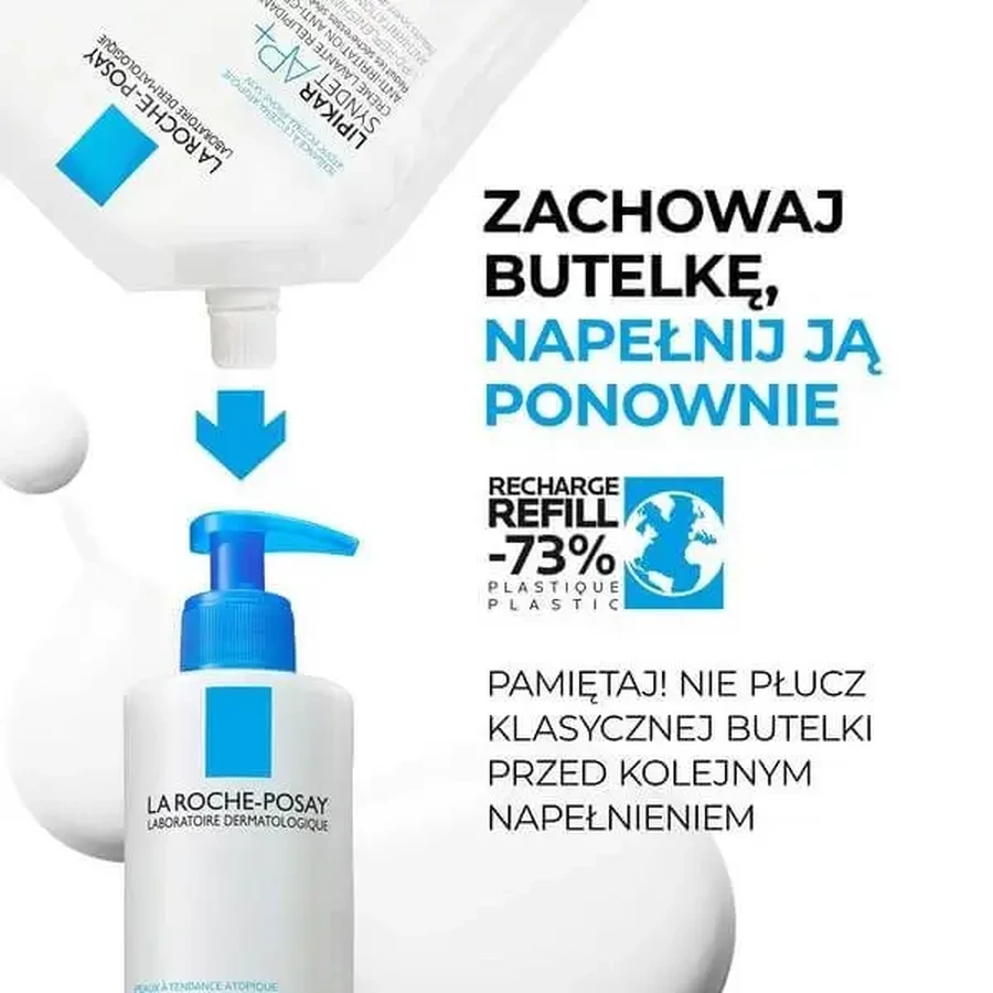 La Roche-Posay Lipikar Syndet AP+, очищувальний крем, що відновлює рівень ліпідів, проти подразнень шкіри, заправка, 400 мл: ціни та характеристики