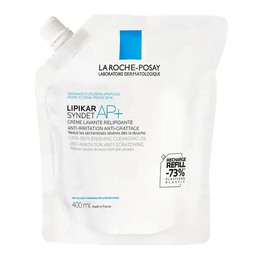La Roche-Posay Lipikar Syndet AP+, очищувальний крем, що відновлює рівень ліпідів, проти подразнень шкіри, заправка, 400 мл: ціни та характеристики