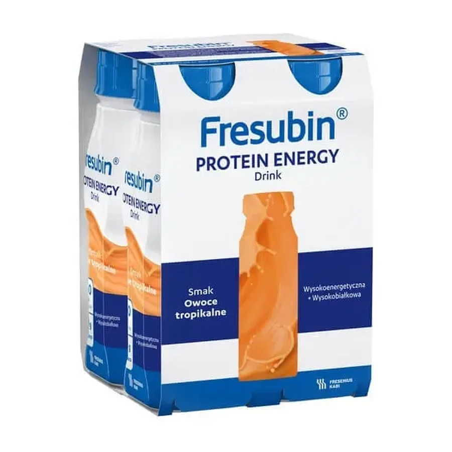 Набор из 2 бутылок Fresubin Protein Energy Drink, напиток со вкусом тропических фруктов, 4 × 200 мл: цены и характеристики