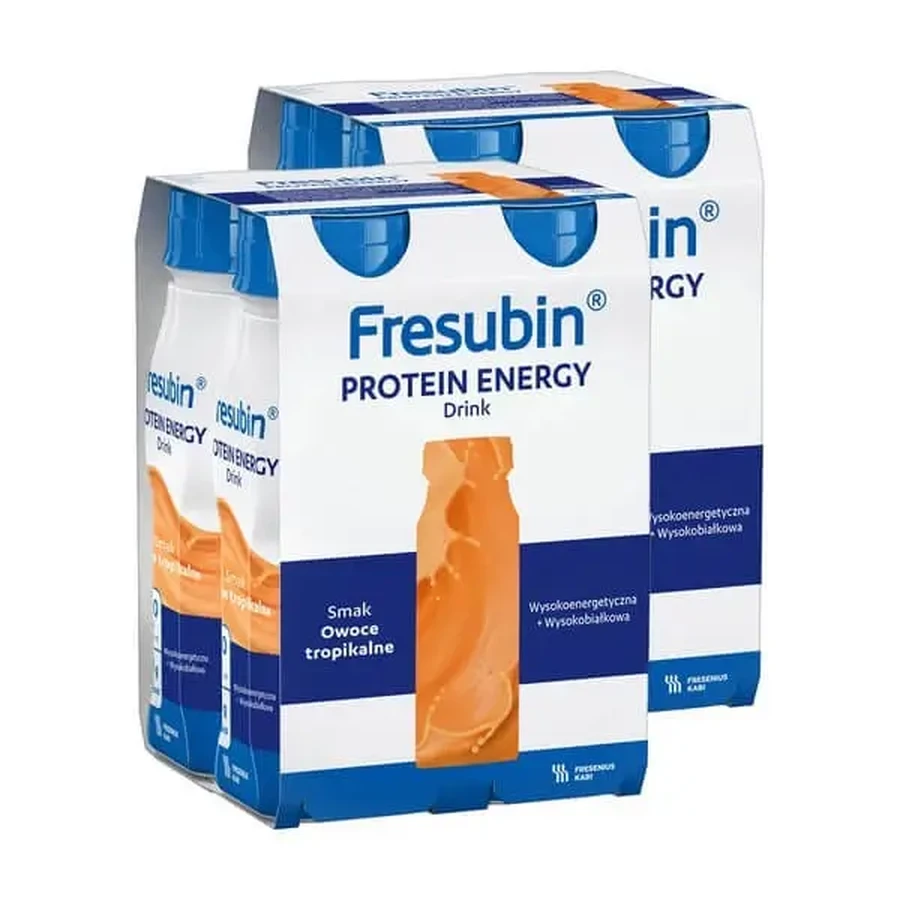 Набор из 2 бутылок Fresubin Protein Energy Drink, напиток со вкусом тропических фруктов, 4 × 200 мл: цены и характеристики