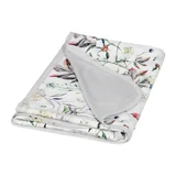 Babymatex, двустороннее бамбуковое одеяло 75x100 см, серое с цветочками, 1 шт.