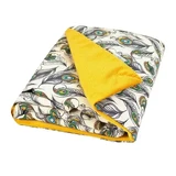 Babymatex Velvet, плед с хлопковым сатином, 75 см × 100 см, с рисунком «павлинье перо», 1 шт.