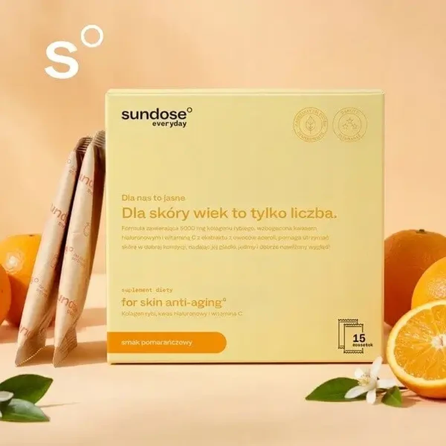 Sundose Everyday For Skin Anti-Aging, пакетики с порошком, апельсиновый вкус, 15 шт.: цены и характеристики