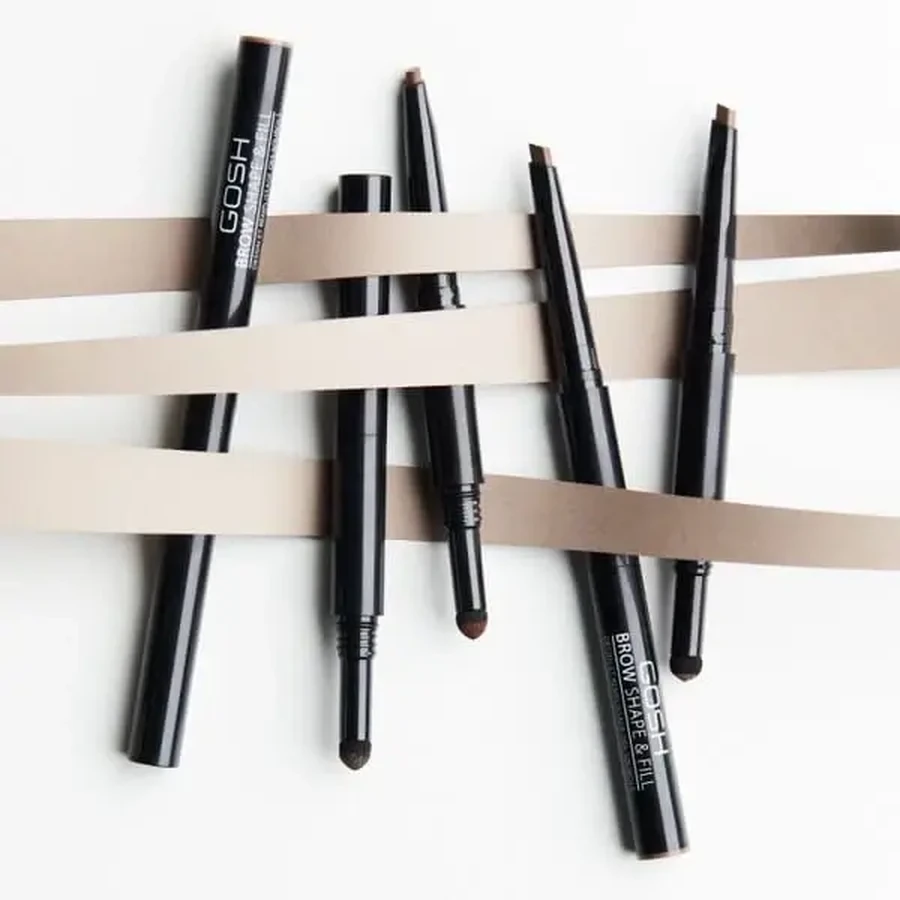 Gosh, Shape &amp; Fill, средство для заполнения бровей 2 в 1, 002 Grey Brown, 0,5 г: цены и характеристики