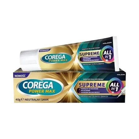Corega Power Max Supreme All in 1, крем для фіксації зубних протезів, 40 г: ціни та характеристики