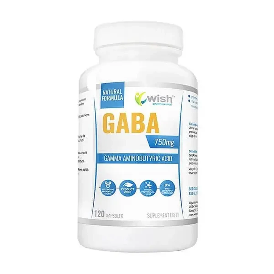 Wish GABA 750 мг Гамма-аминомасляная кислота, капсулы, 120 шт.: цены и характеристики