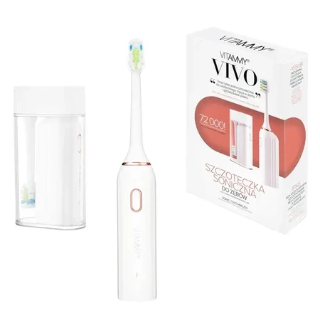 Vitammy Vivo, звуковая зубная щетка с чехлом, белого цвета, 1 шт.: цены и характеристики
