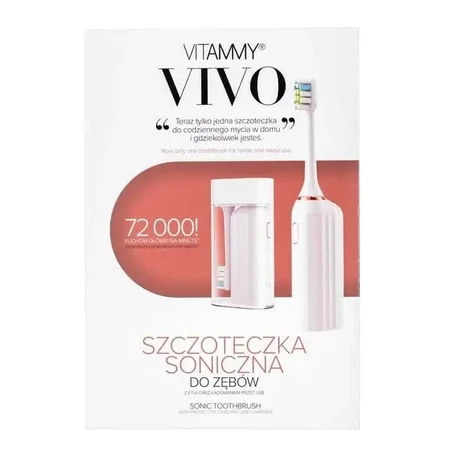 Vitammy Vivo, звуковая зубная щетка с чехлом, белого цвета, 1 шт.: цены и характеристики